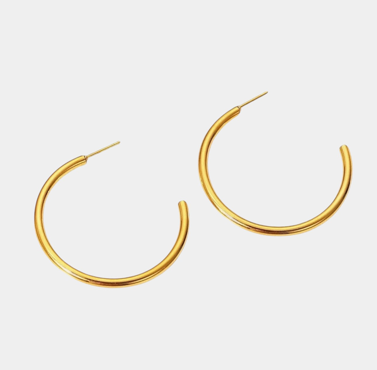 18k gold plated stainless steel surgical statement  hoop earring harlow cover photo