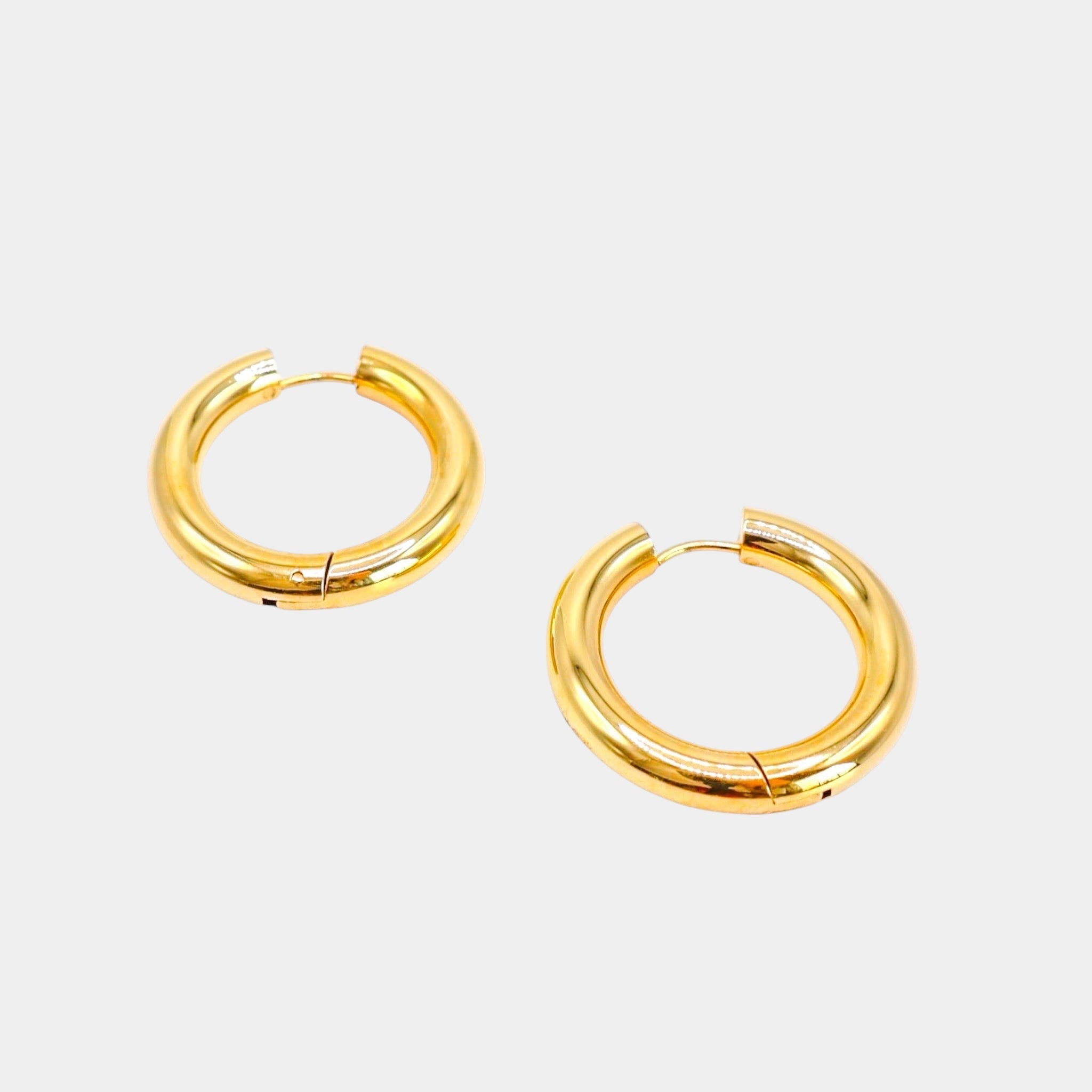 Chloe 3.1 cm gold hypoallergenic hoop earrings cover photo