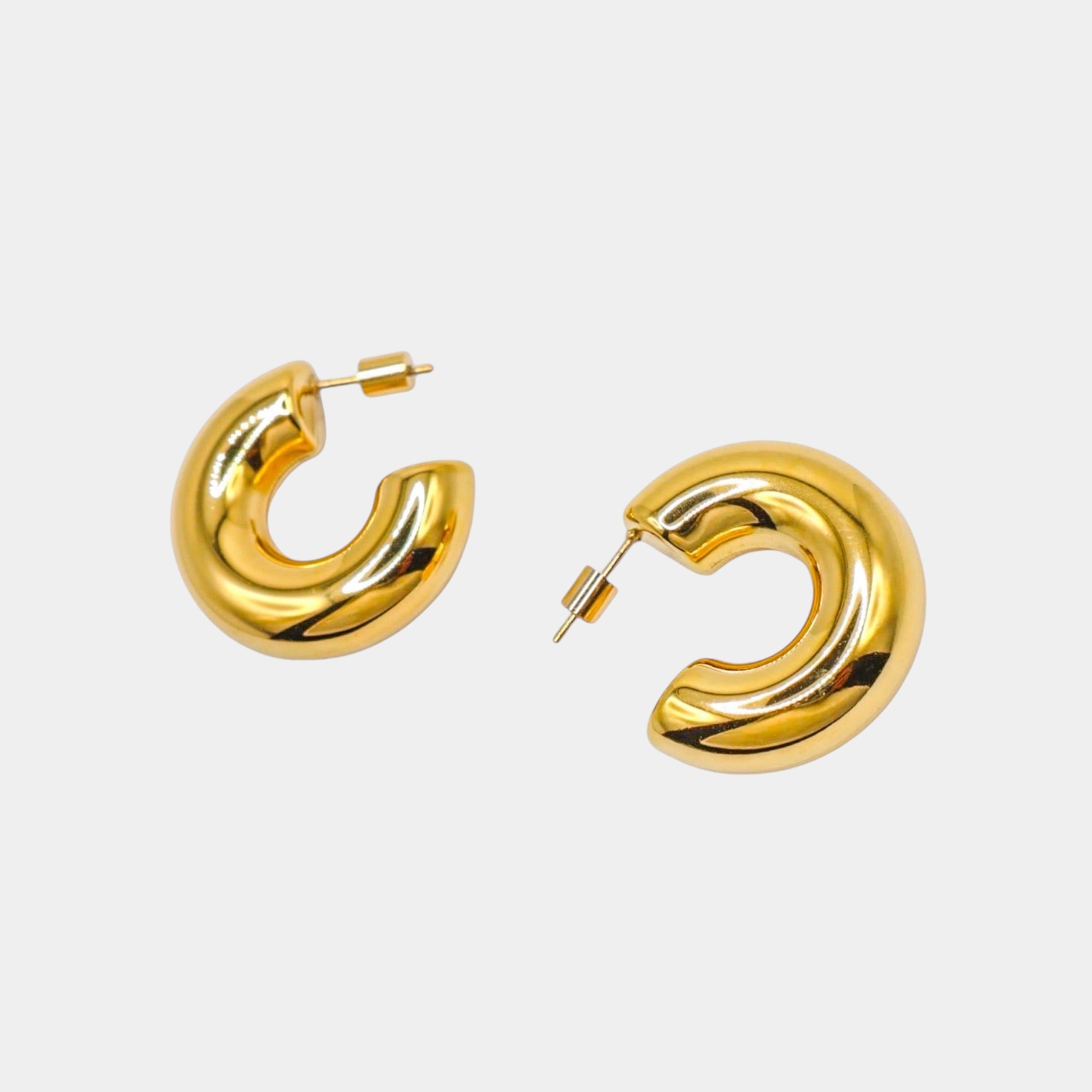 Emily gold chunky hoops display photo