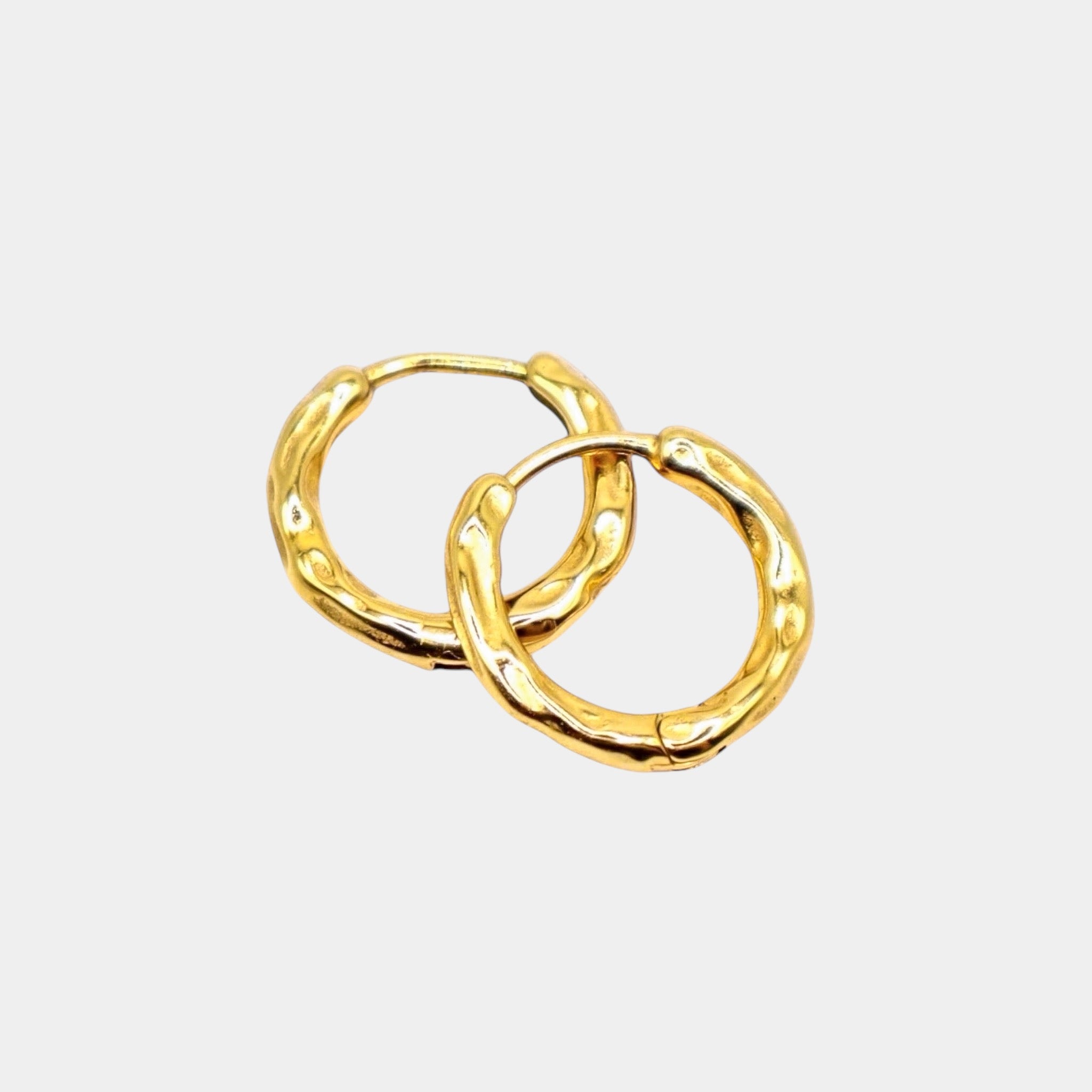 18k gold plated stainless steel surgical statement  hoop earring mini versatile cover photo