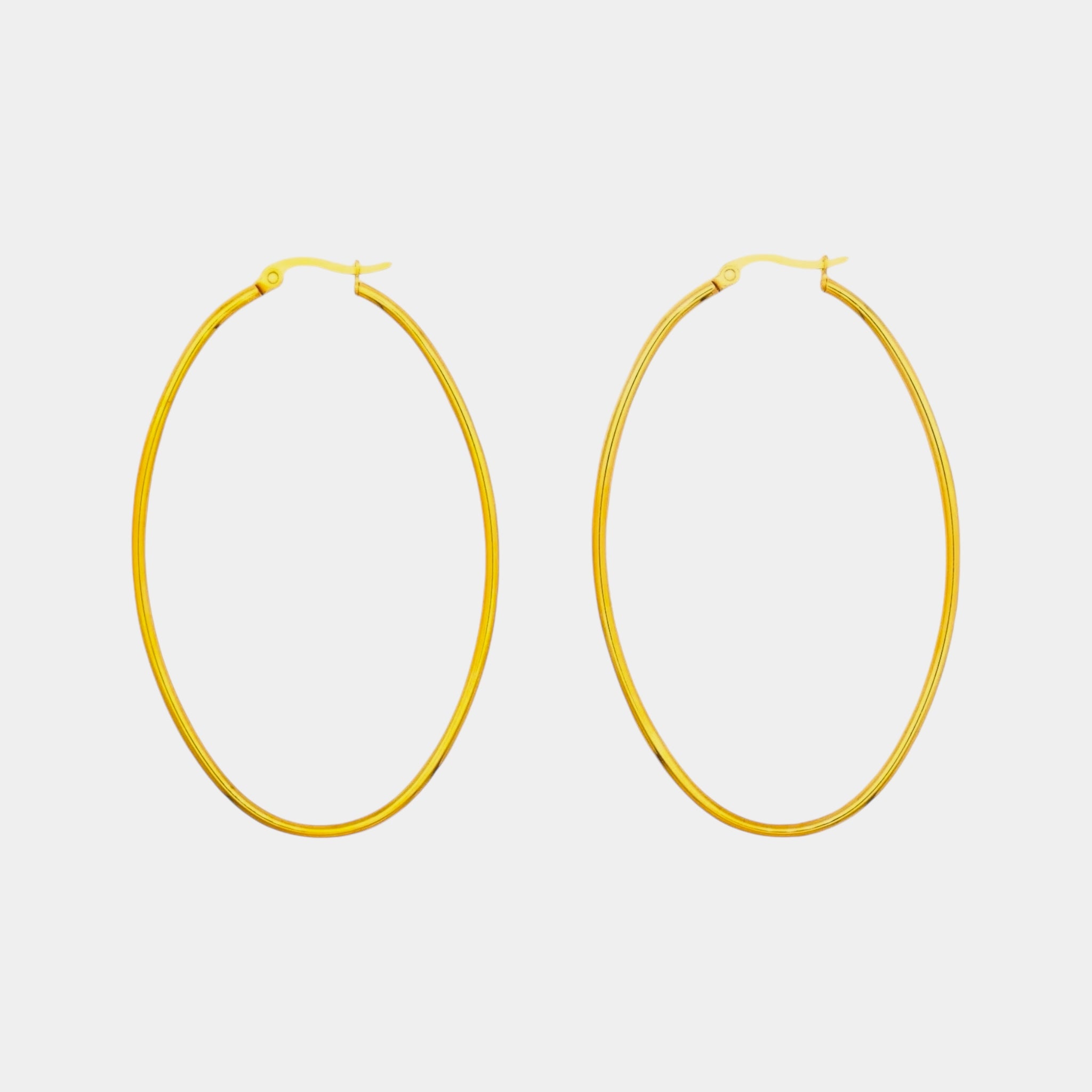 18k gold plated stainless steel surgical julie hoop earrings display photo