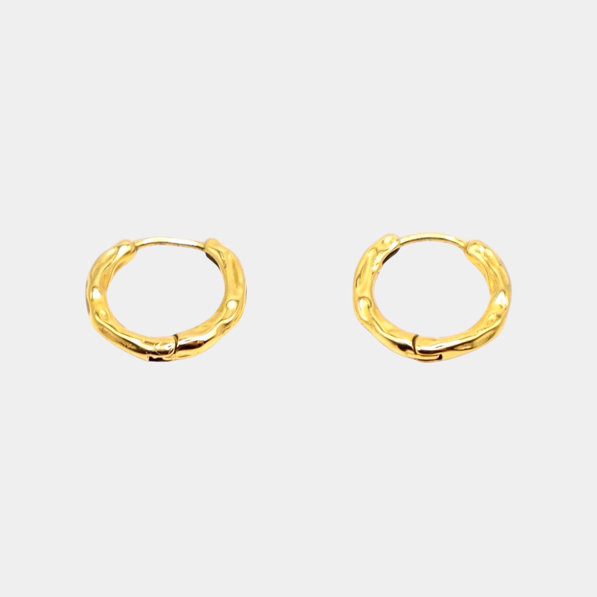 18k gold plated stainless steel surgical statement  hoop earring mini versatile cover photo