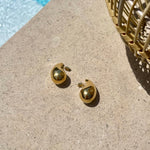 18k gold stainless steel tarnish free presley bottega dupe statement earrings display photo by pool