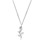 Rose Necklace Silver