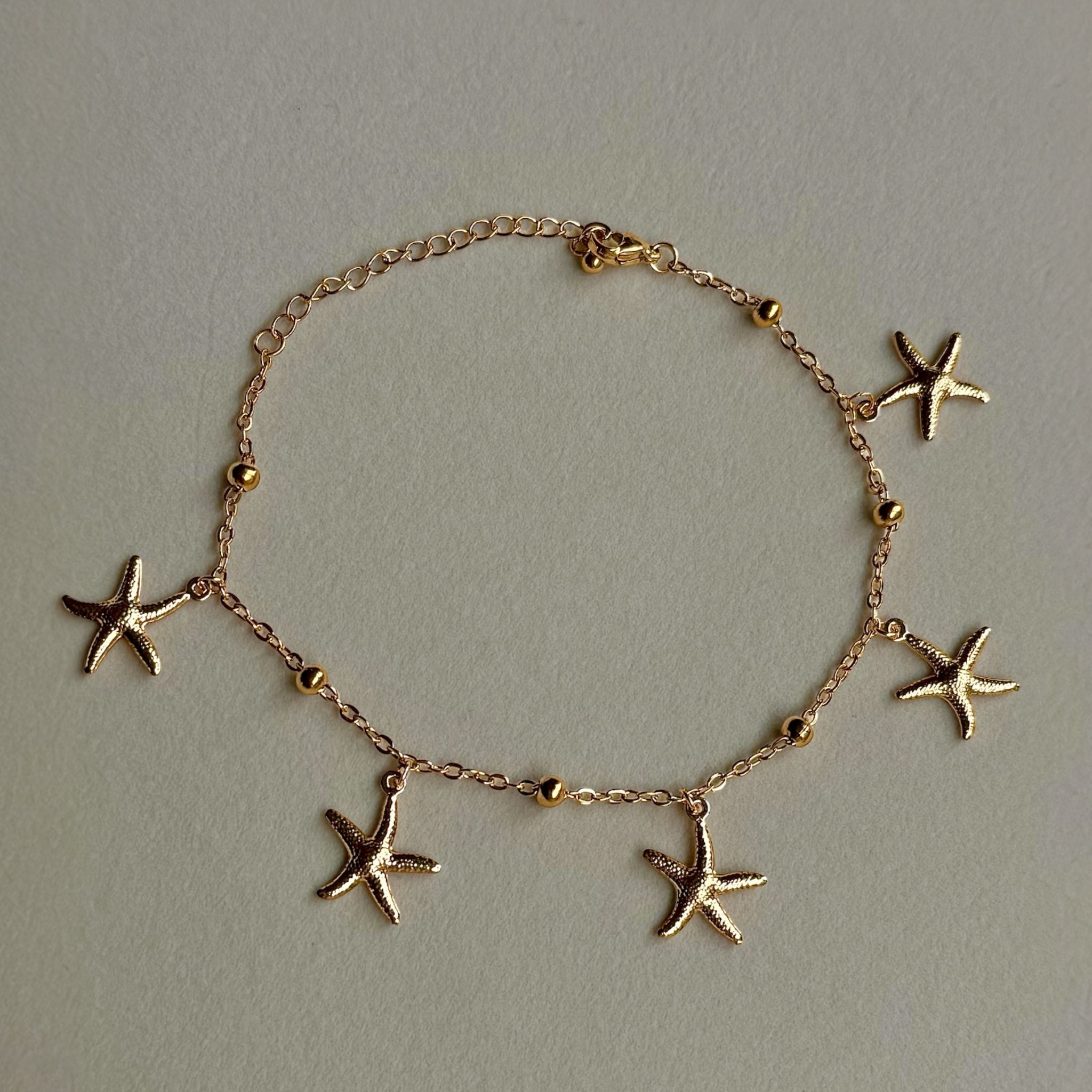 starfish 18k gold hypoallergenic anklet sea trendy